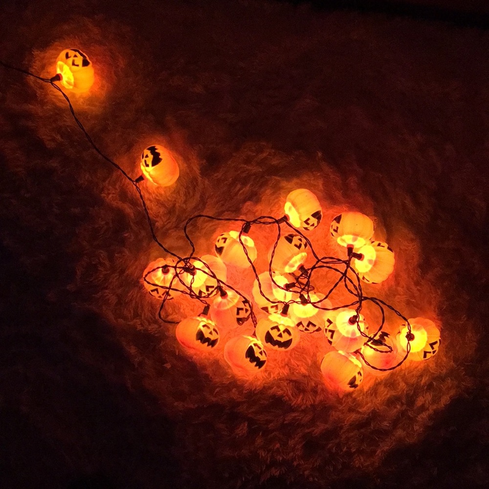 Vintage 18ct Halloween Pumpkin lights
